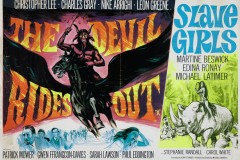 The Devil Rides Out (1968) + Slave Girls (1967) - UK double-bill poster
